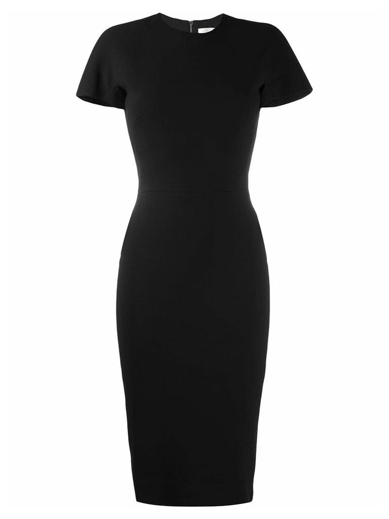 Victoria Beckham short sleeve fitted dress - Black