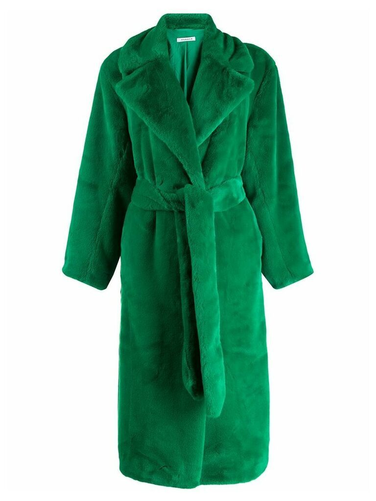 P.A.R.O.S.H. oversized faux-fur coat - Green