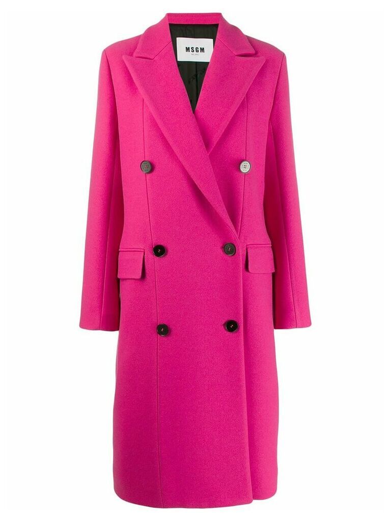 MSGM double-breasted coat - PINK