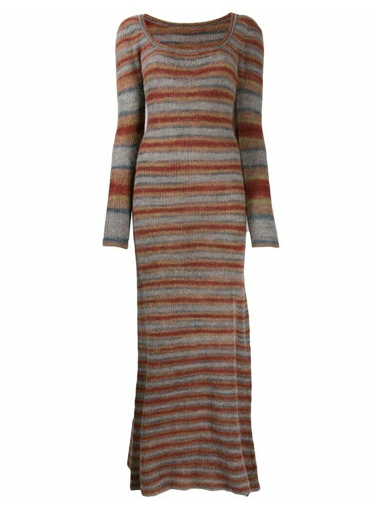 Jacquemus knitted striped dress - Red