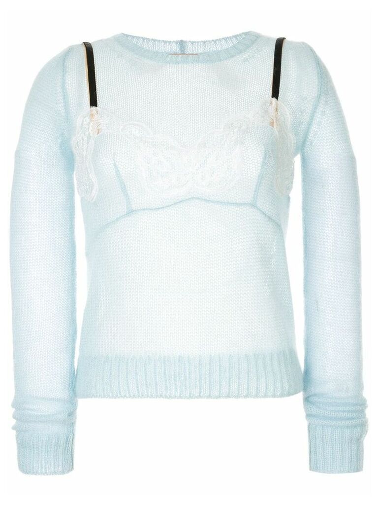 Nº21 two-layer knitted jumper - Blue