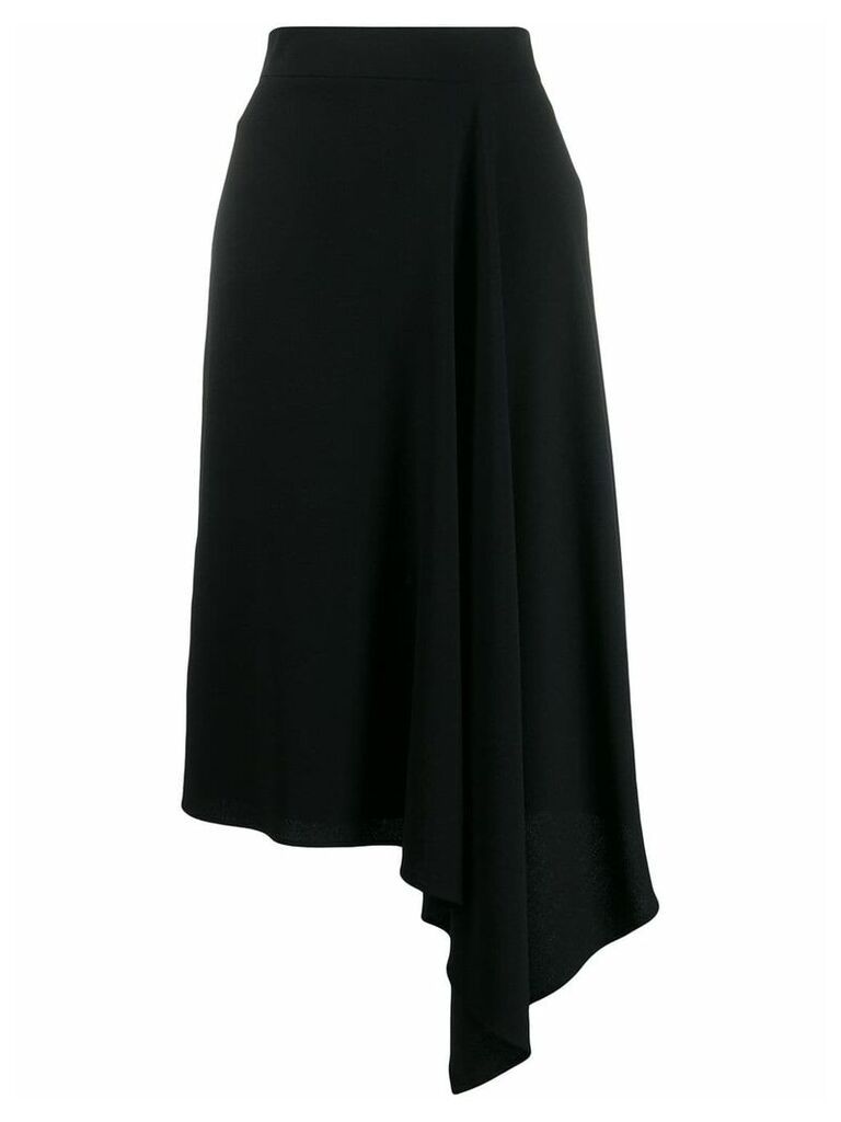 Alexander McQueen asymmetric knitted midi skirt - Black