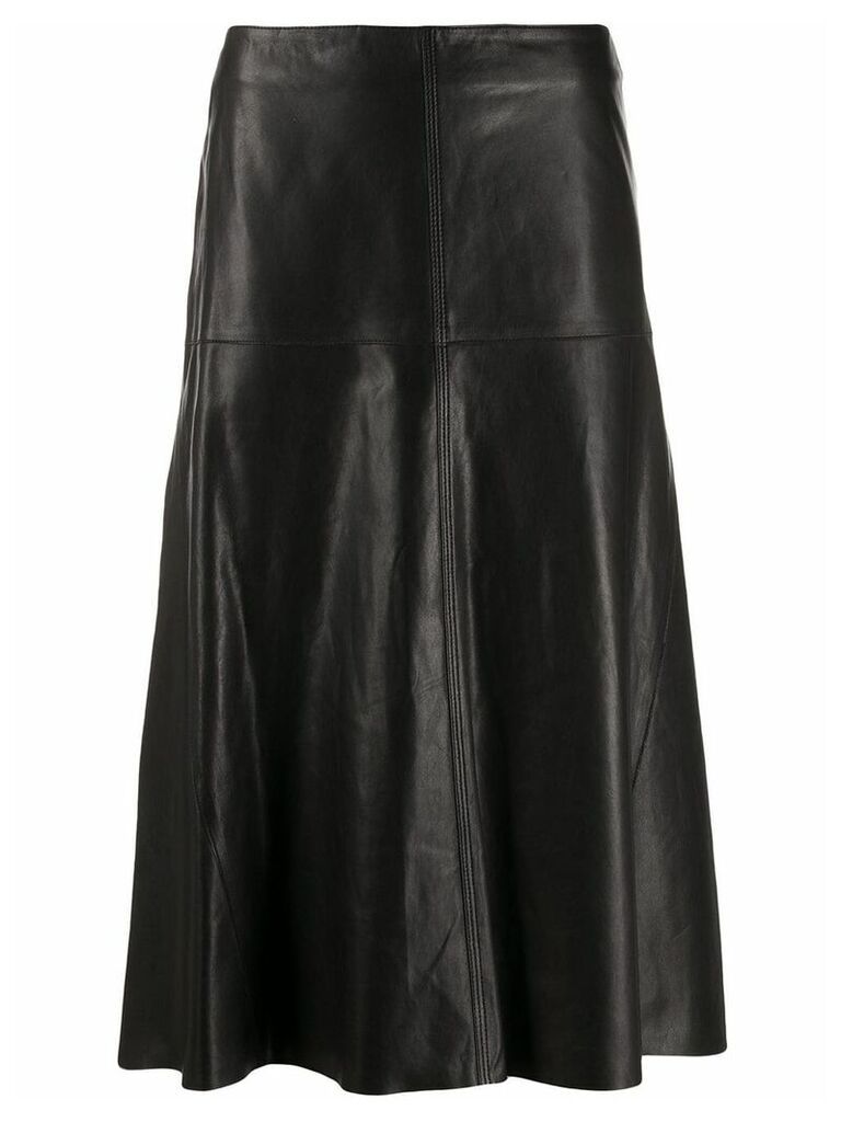 Arma Al-line leather skirt - Black