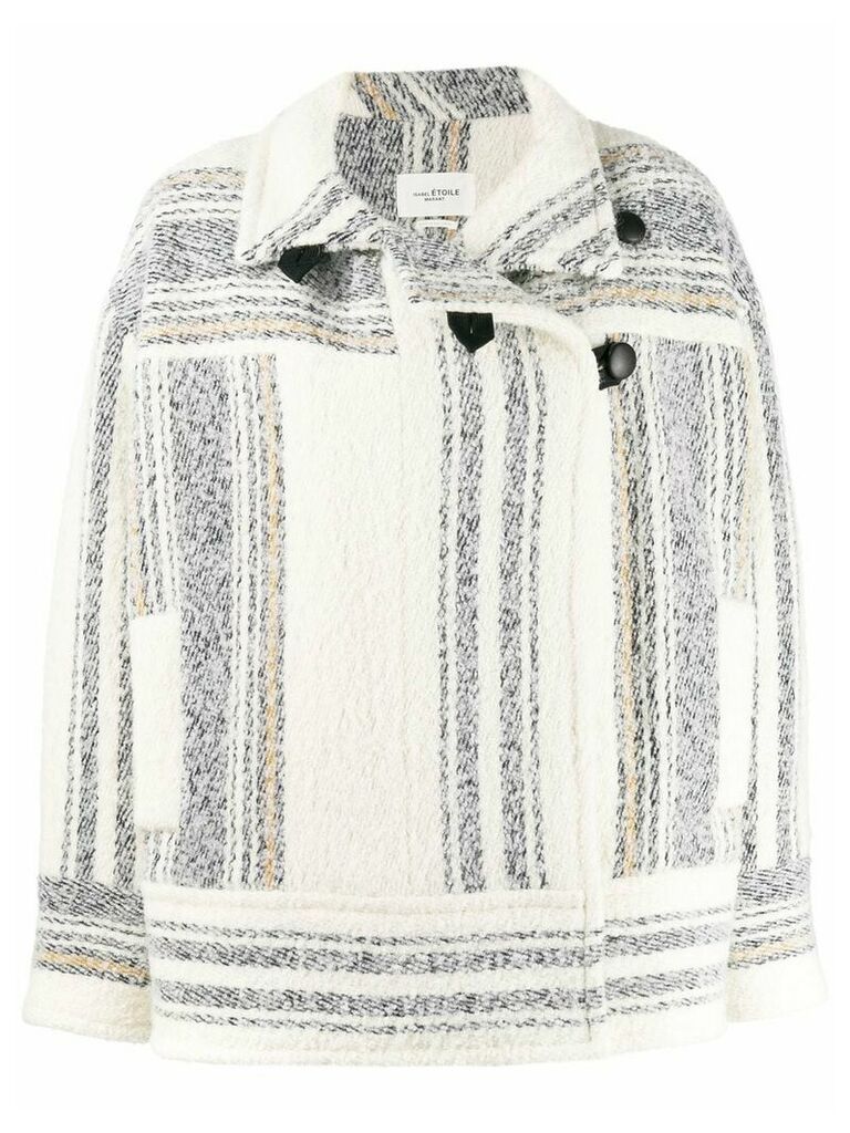 Isabel Marant Étoile striped wooly coat - White