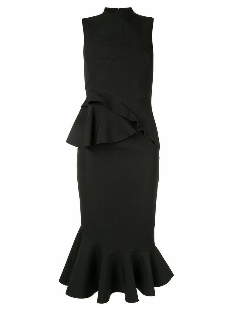 Rachel Gilbert Arden ruffle detail dress - Black