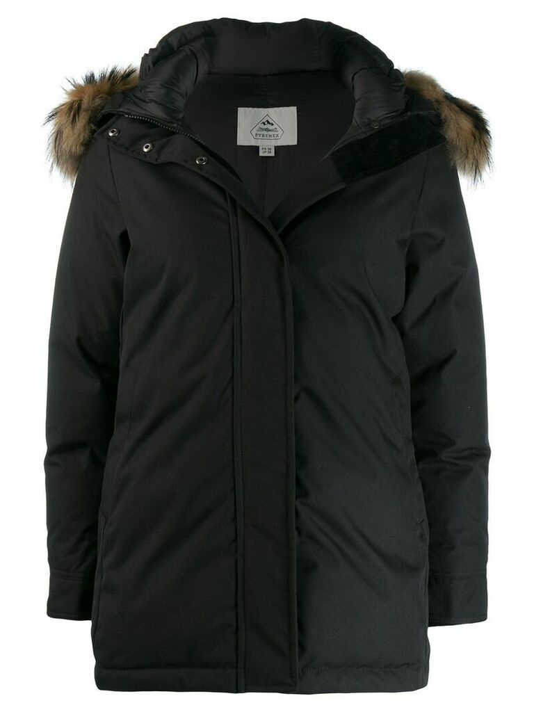 Pyrenex fur hooded coat - Black