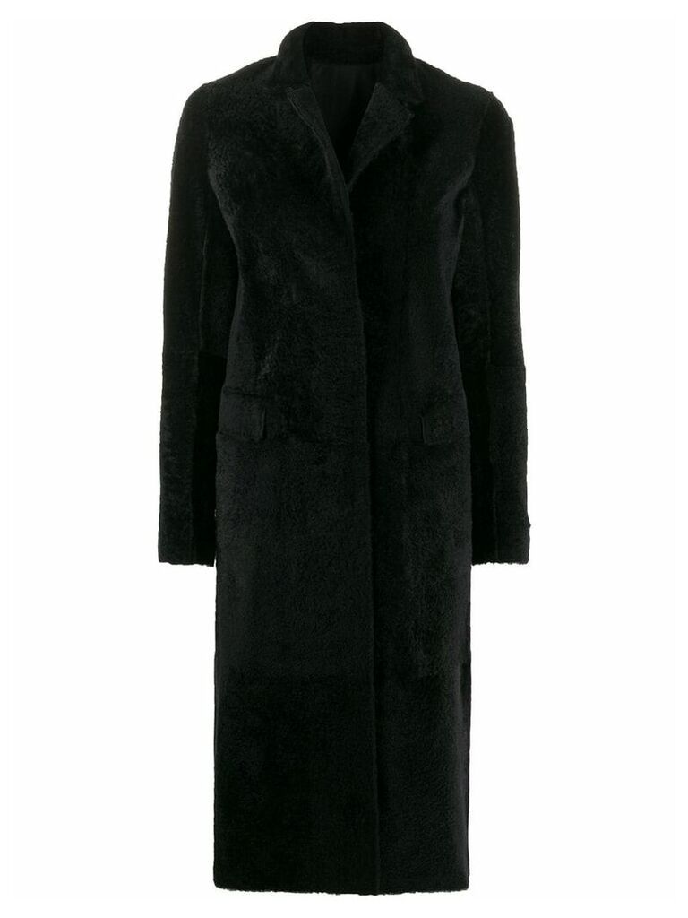 Sprung Frères single-breasted long coat - Black