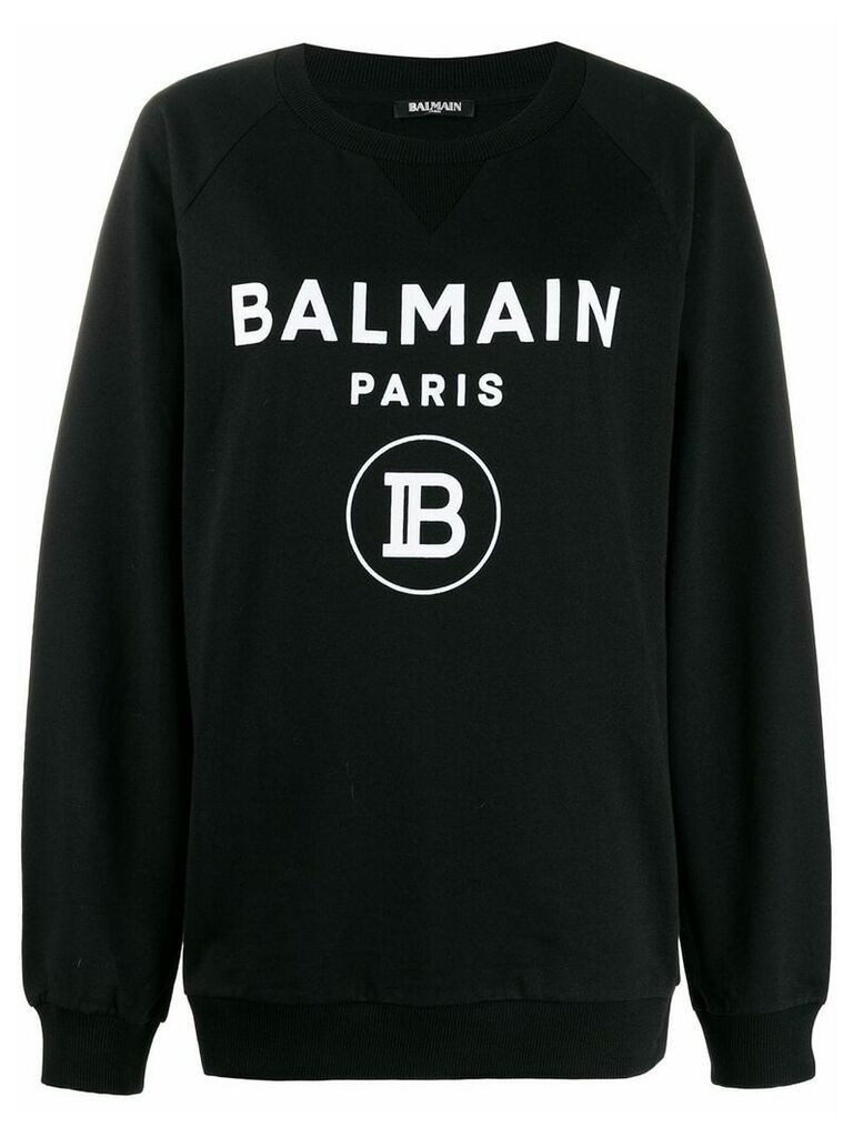 Balmain logo printed sweatshirt - Black