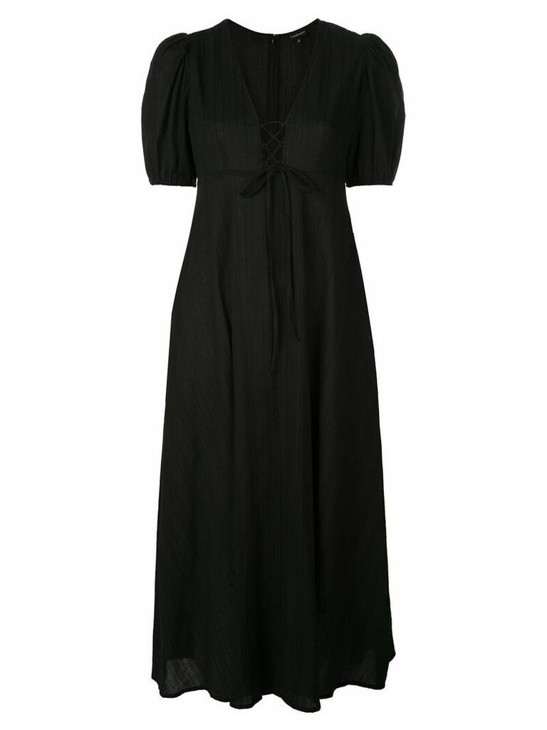 Callipygian lace-up maxi dress - Black