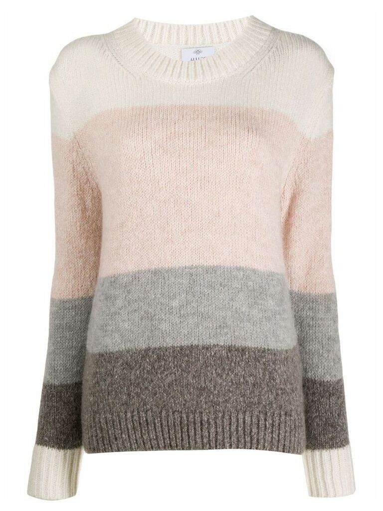 Allude colour block jumper - PINK