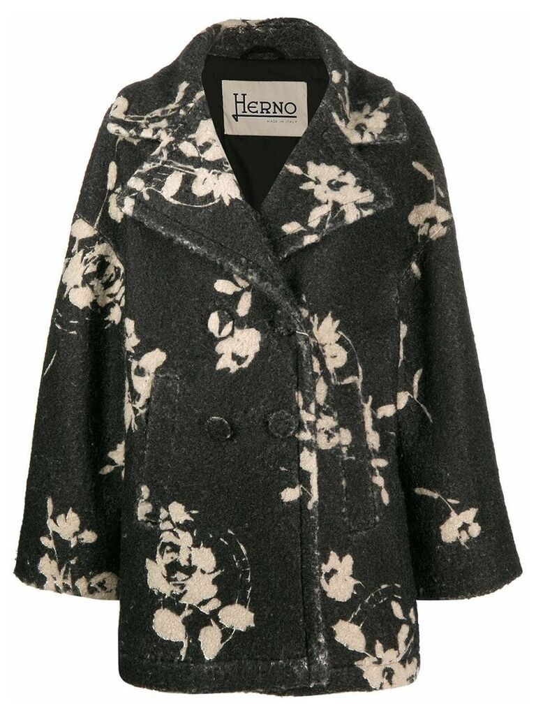 Herno negative flower coat - Grey