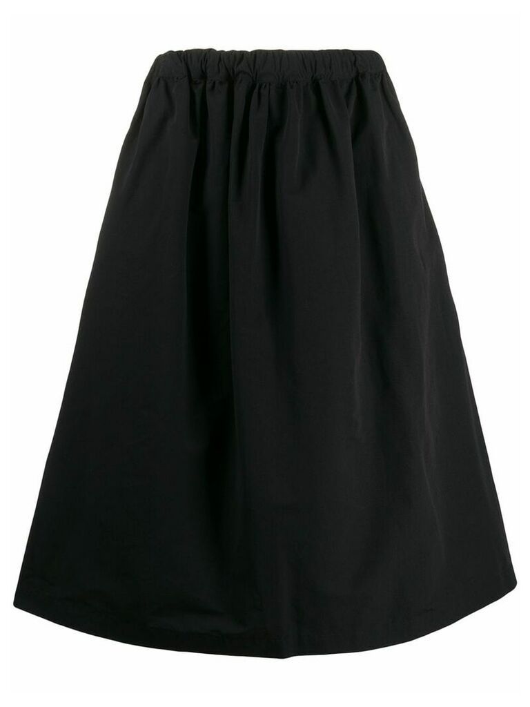 Plan C A-line midi skirt - Black