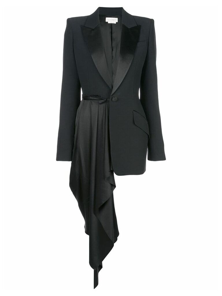 Alexander McQueen draped detail blazer - Black
