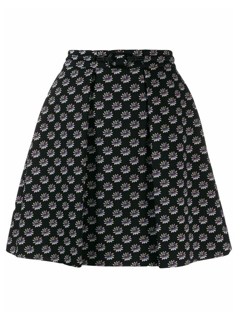 Kenzo floral embroidered skirt - Black