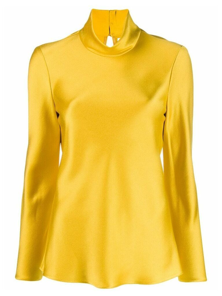 Maison Rabih Kayrouz funnel-neck fitted top - GOLD