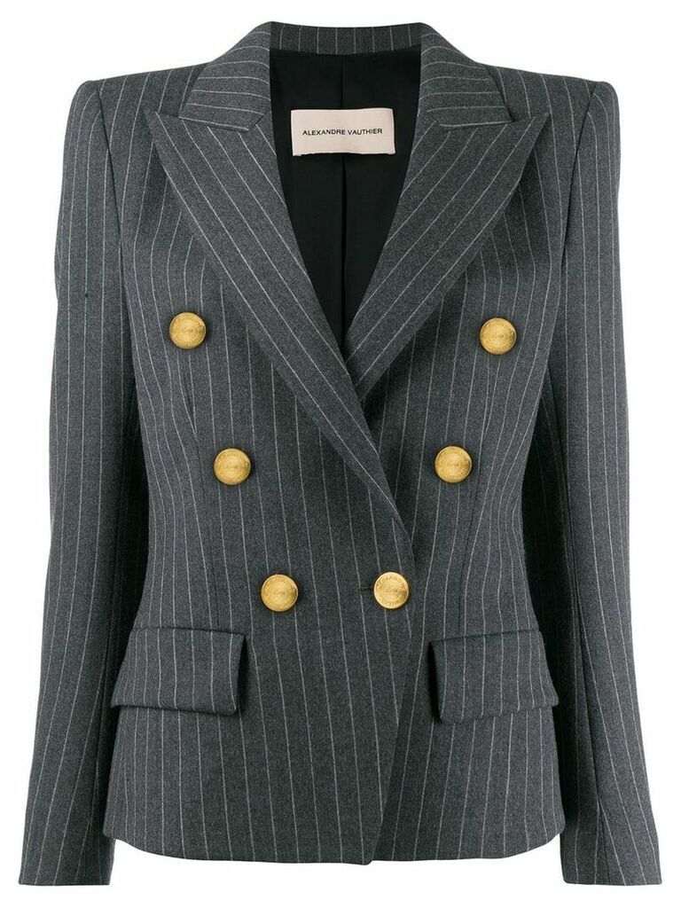 Alexandre Vauthier pinstripe double breasted blazer - Grey