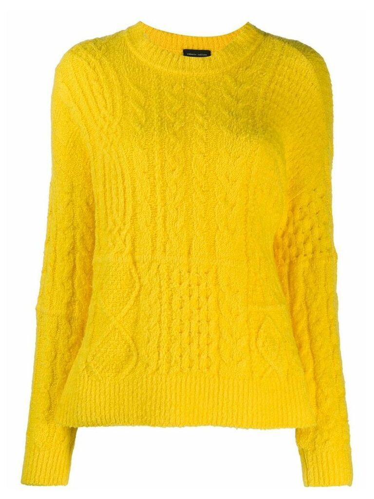 Roberto Collina cable knit jumper - Yellow