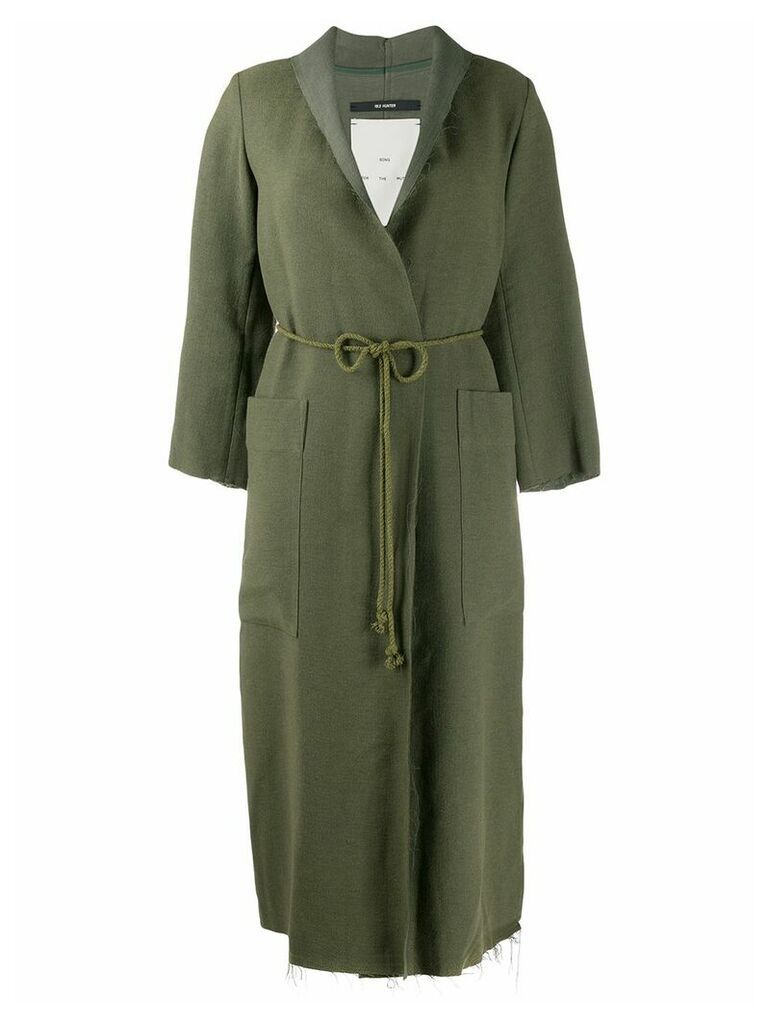 Song For The Mute long belted coat - Green