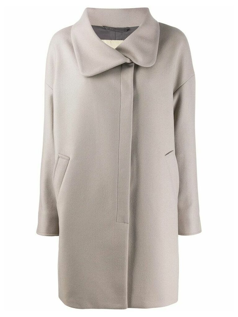 Herno button-front coat - Grey