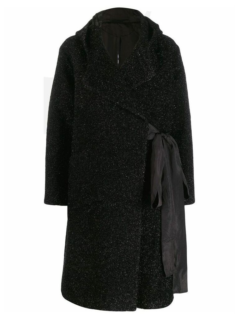 Sara Lanzi glittered coat - Black