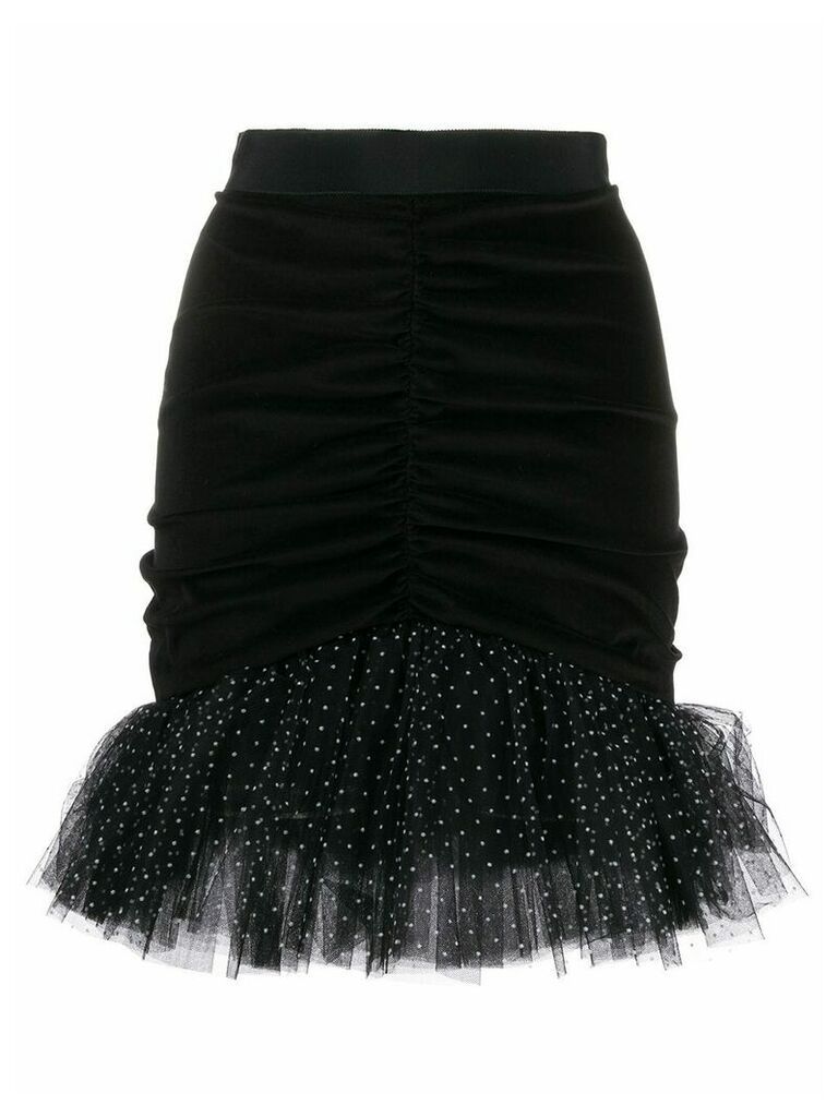 Brognano short ruffled skirt - Black