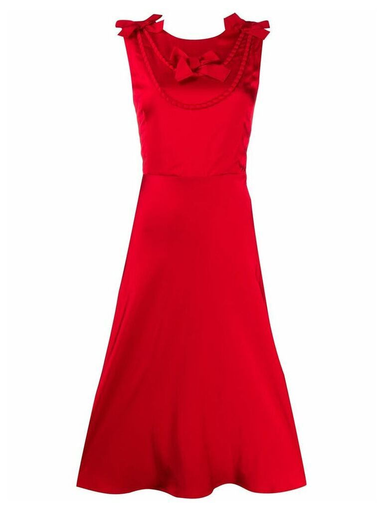 Boutique Moschino V-back midi dress - Red