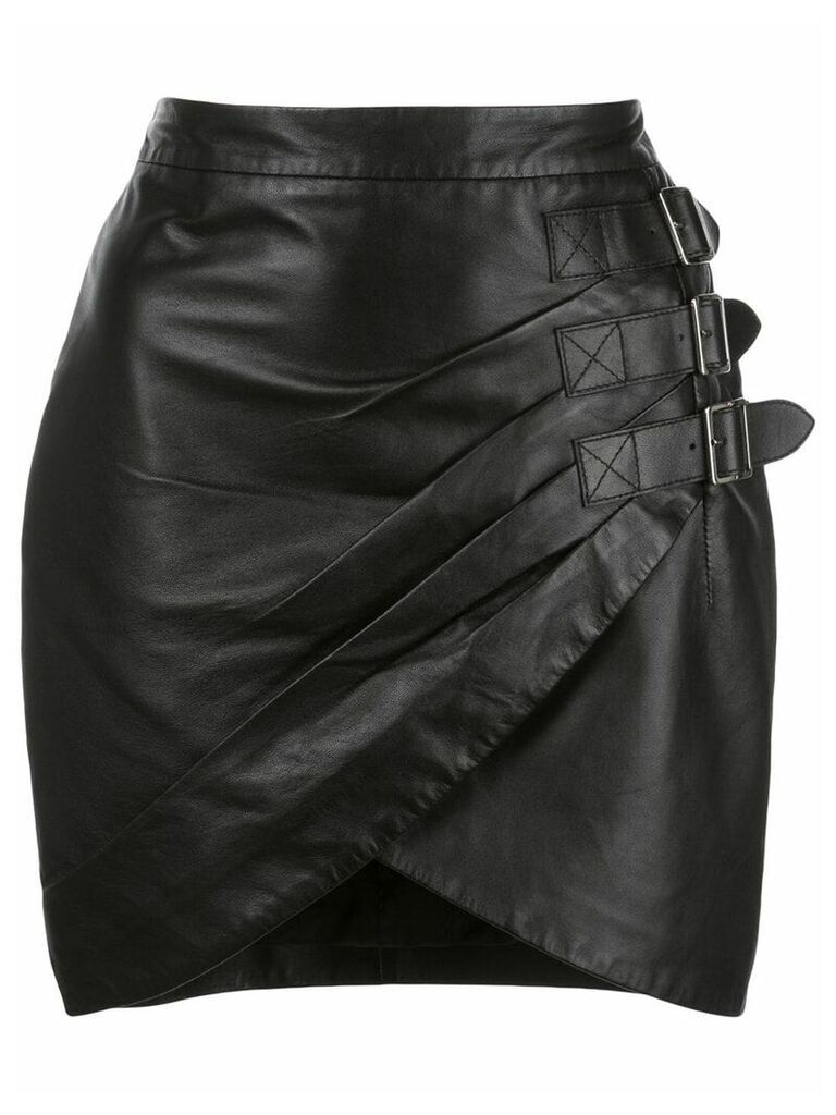 Altuzarra Nandi leather buckled skirt - Black
