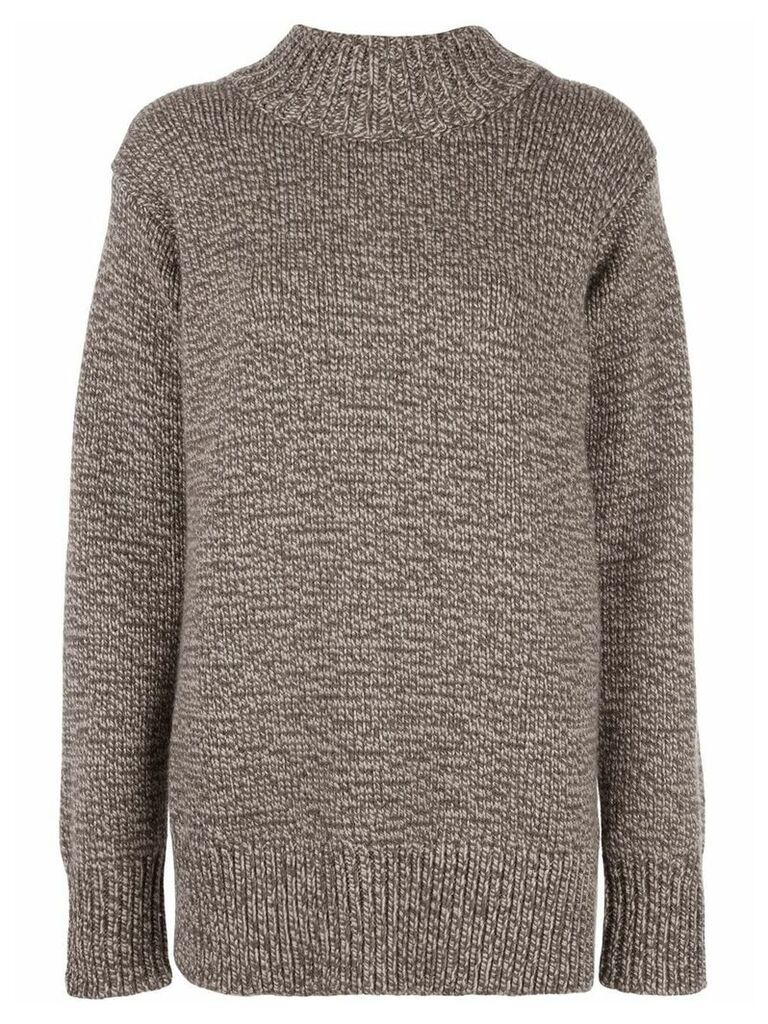 The Row oversize crew-neck cashmere sweater - Brown
