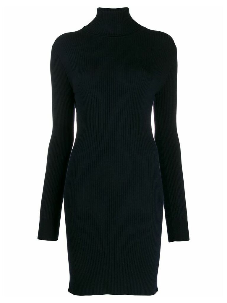 SPORTMAX turtle-neck fitted dress - Blue