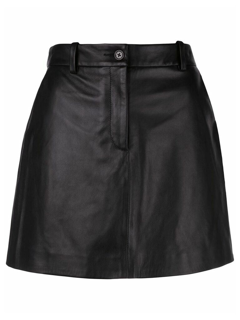 Nili Lotan leather mini skirt - Black