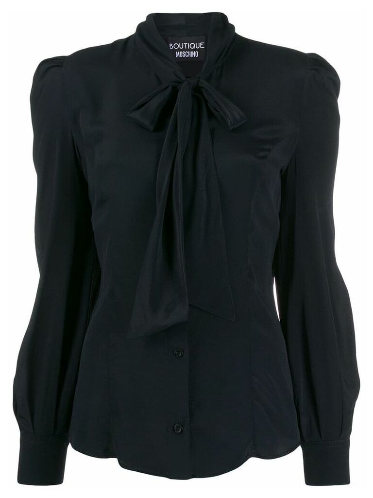 Boutique Moschino pussy bow blouse - Black