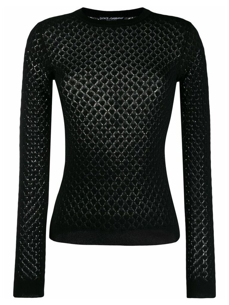 Dolce & Gabbana diamond knitted jumper - Black