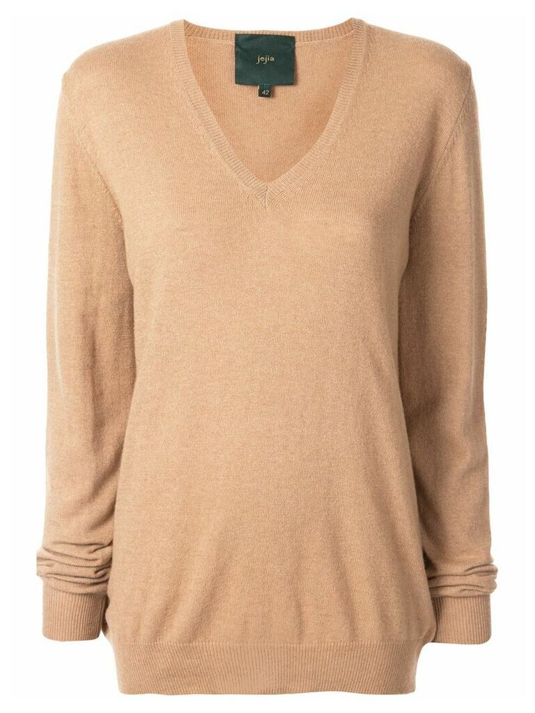 Jejia v-neck oversized sweater - Brown