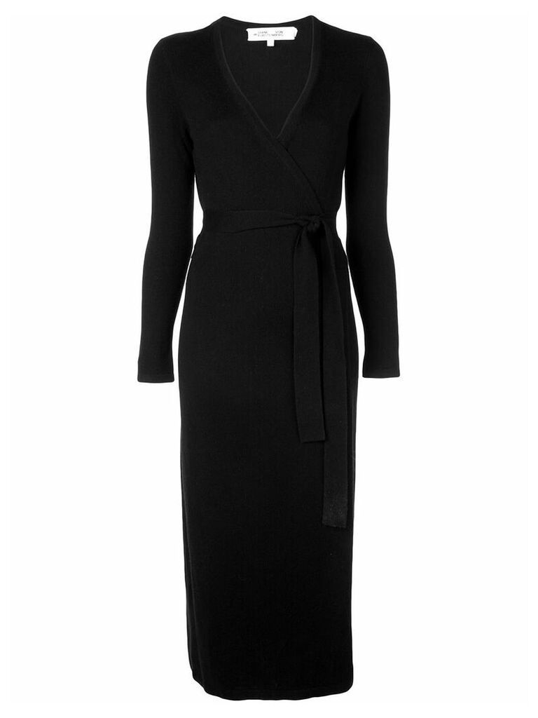 DVF Diane von Furstenberg knitted wrap dress - Black