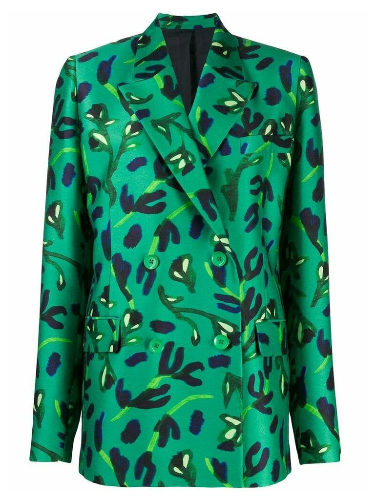 Christian Wijnants Jula floral-print tailored blazer - Green