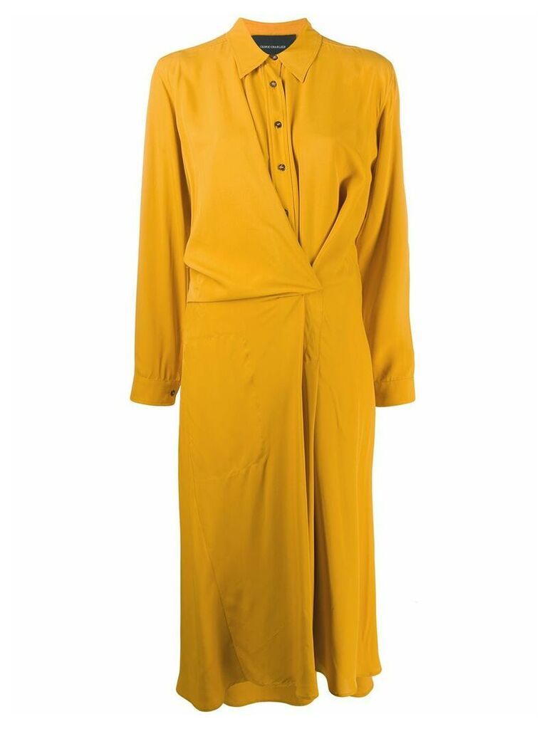 Cédric Charlier shirt midi dress - Yellow