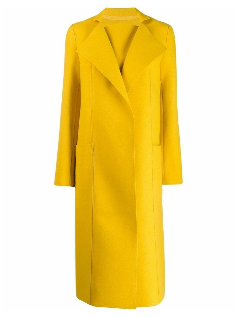 Maison Rabih Kayrouz concealed front fastening coat - Yellow