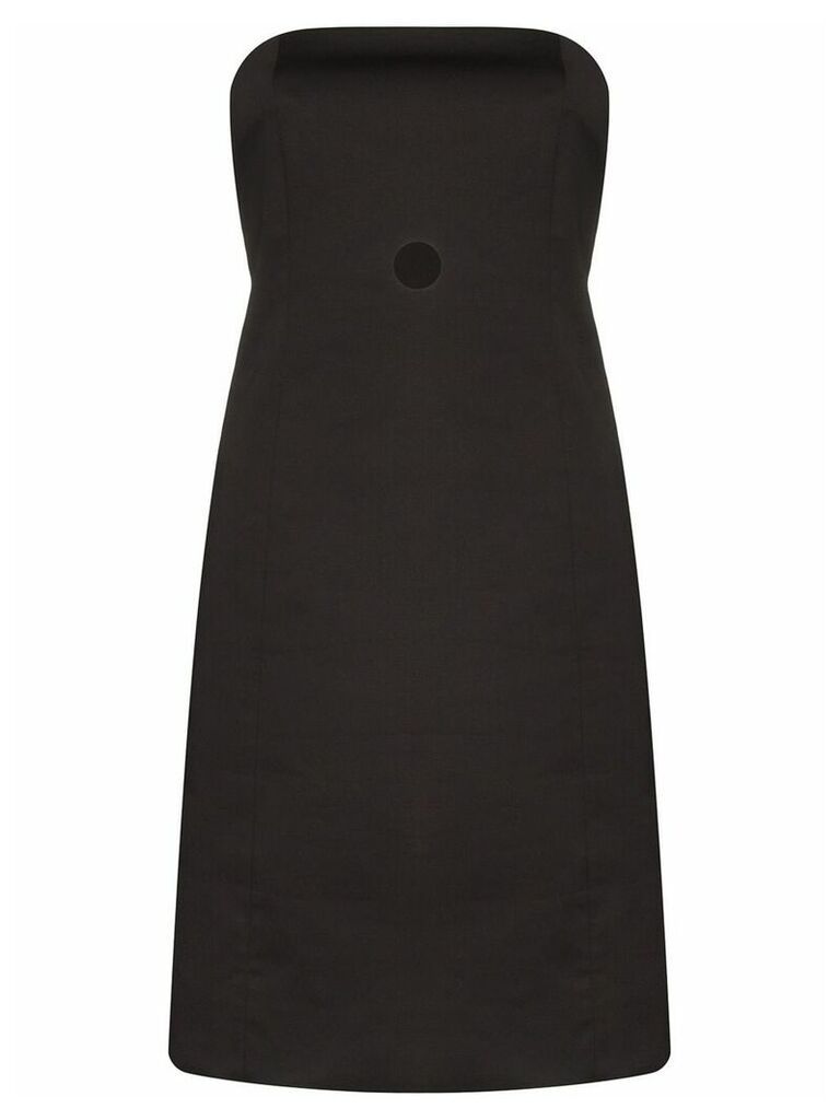 Coperni strapless cut-out bustier dress - Black