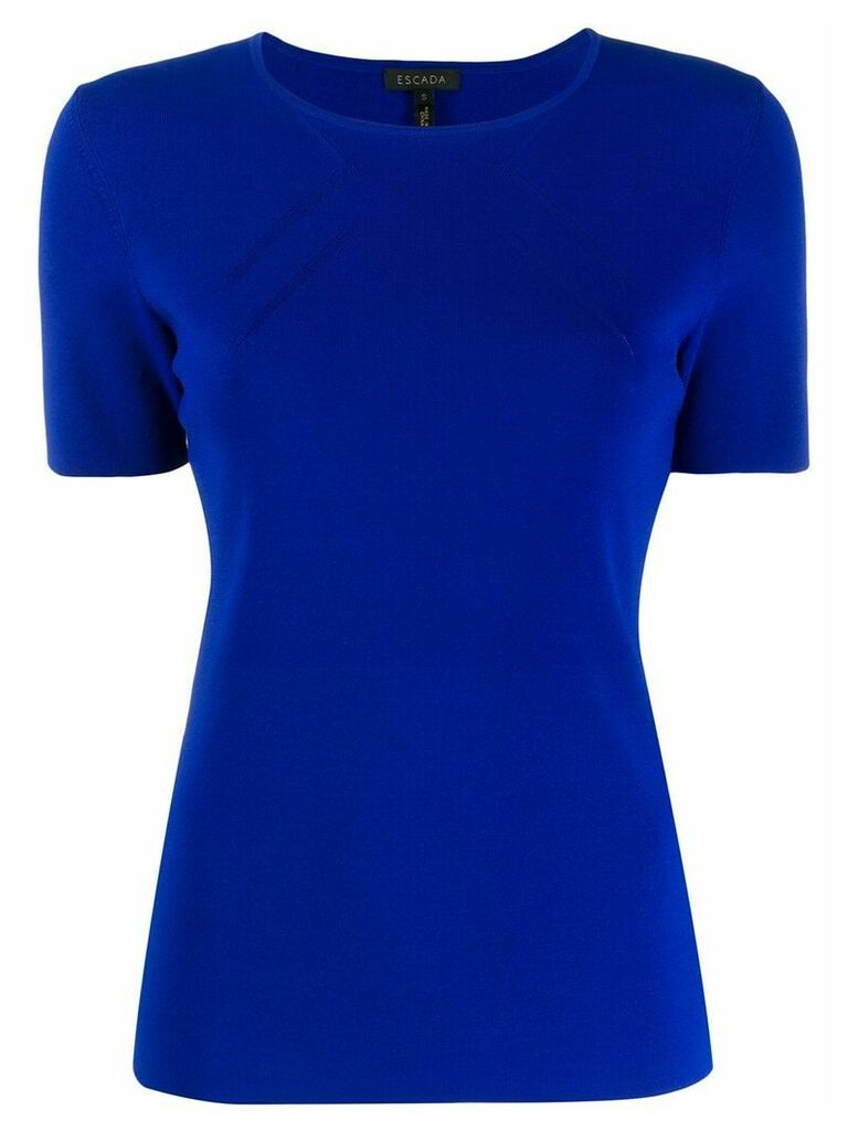 Escada short-sleeved knitted top - Blue