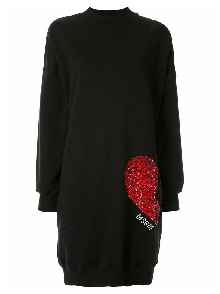MSGM sequins embellished dress - Black