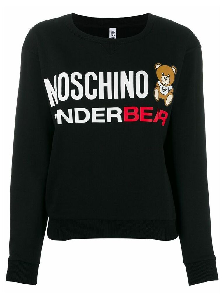 Moschino printed logo bear sweatshirt - Black