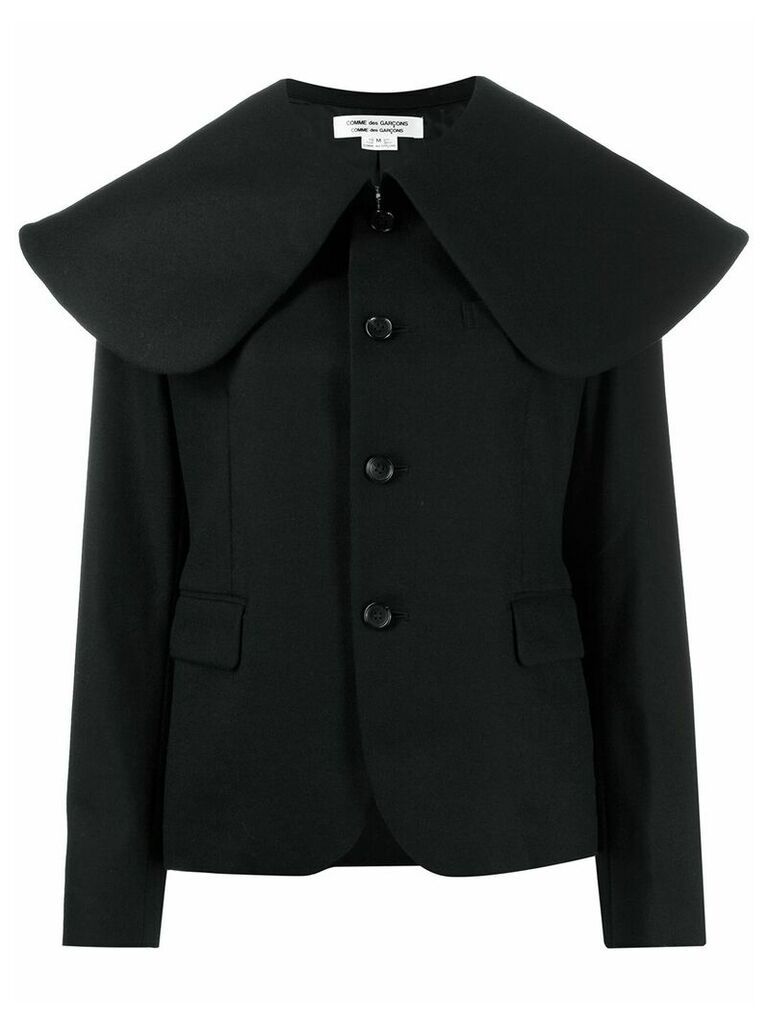 Comme Des Garçons Comme Des Garçons oversized collar coat - Black