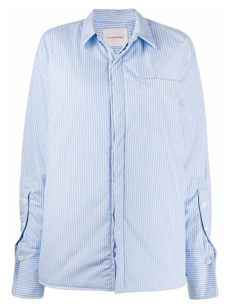 A.F.Vandevorst striped oversized shirt - Blue