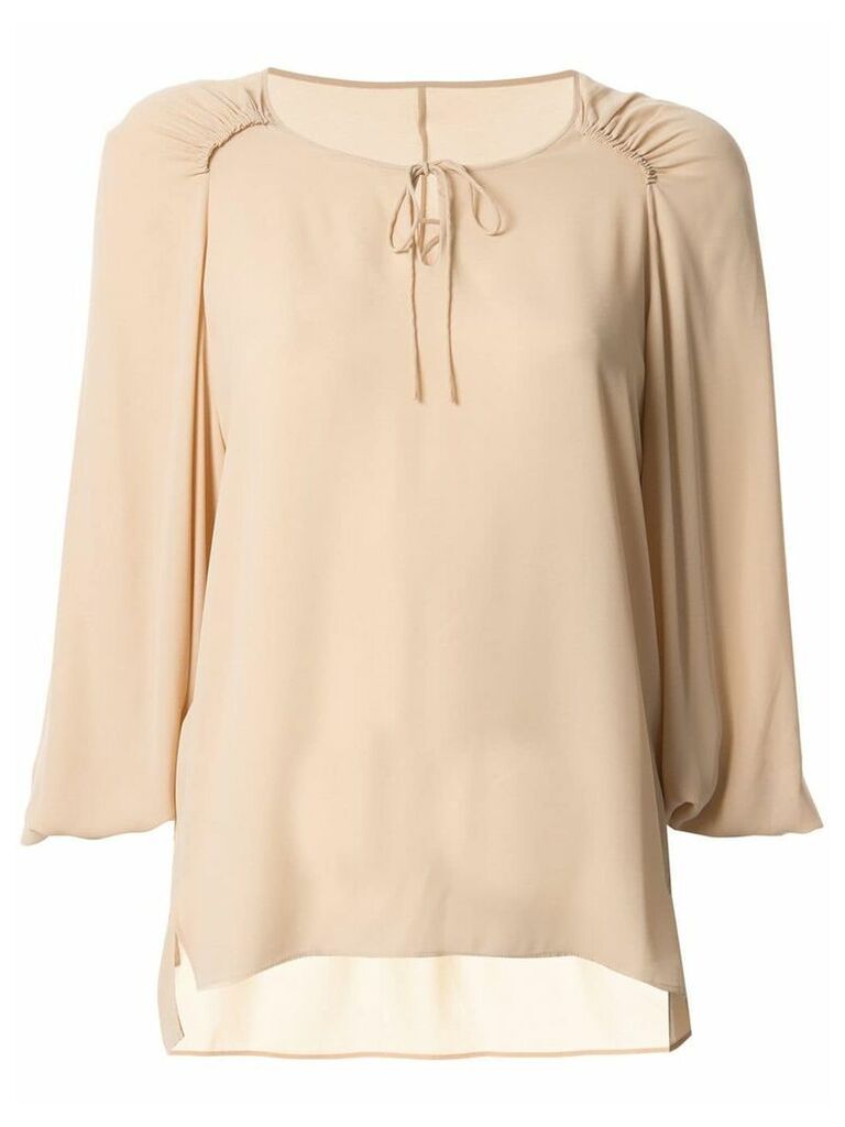 Tomorrowland loose-fit collarless blouse - Neutrals