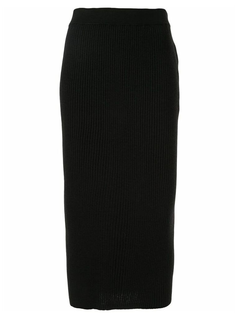 Tomorrowland ribbed-knit midi skirt - Black