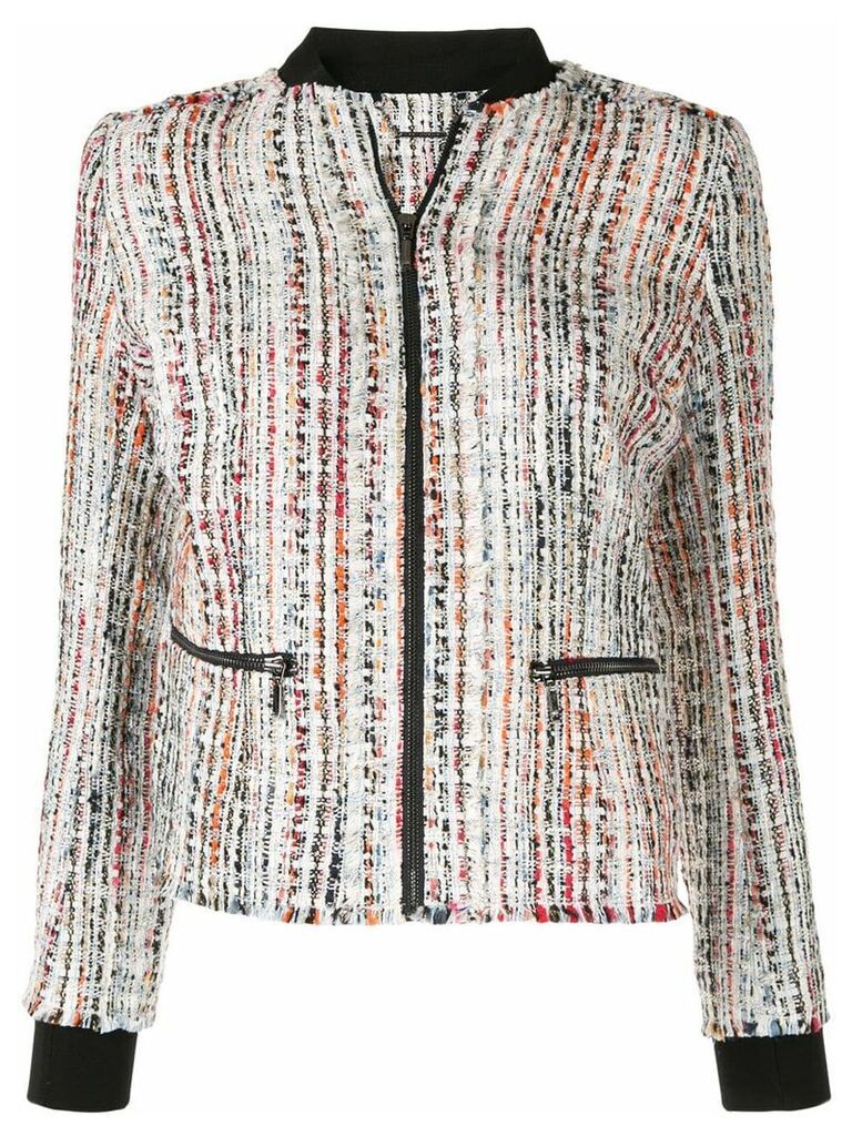 Elie Tahari Brooke frayed tweed jacket - Multicolour