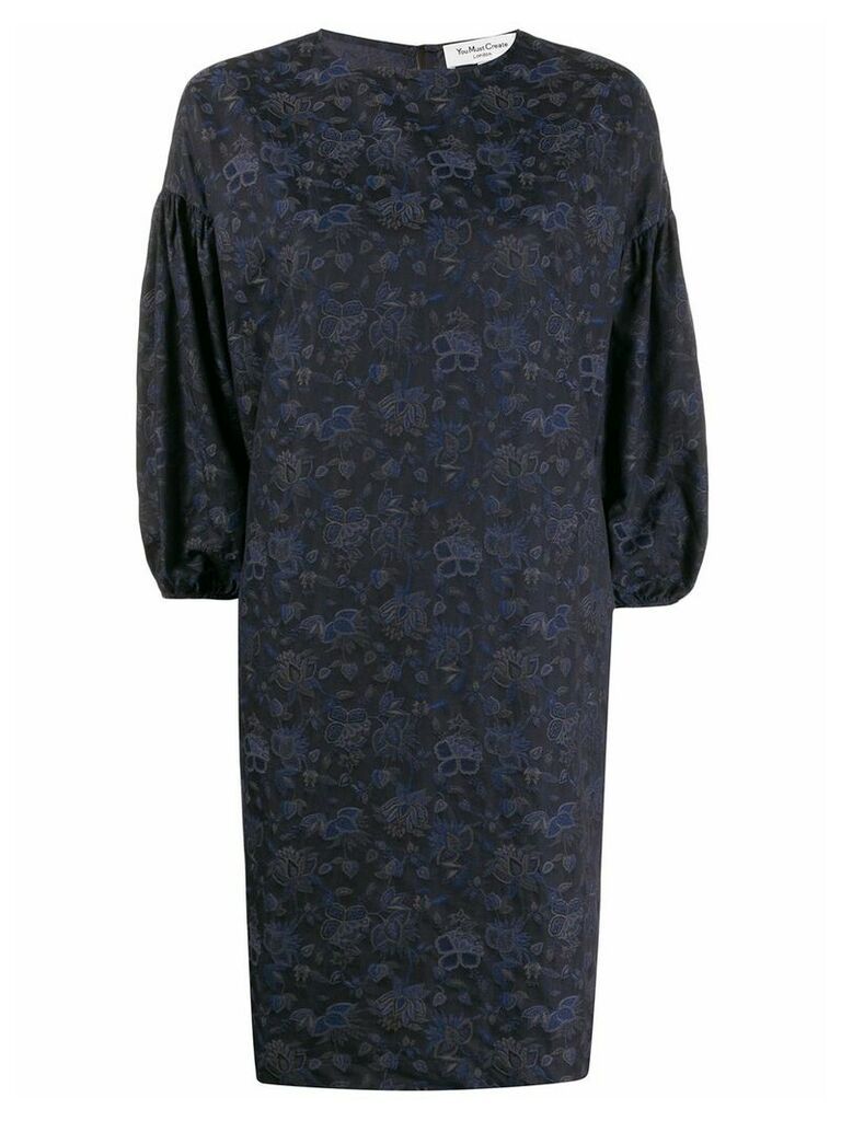YMC floral print dress - Blue