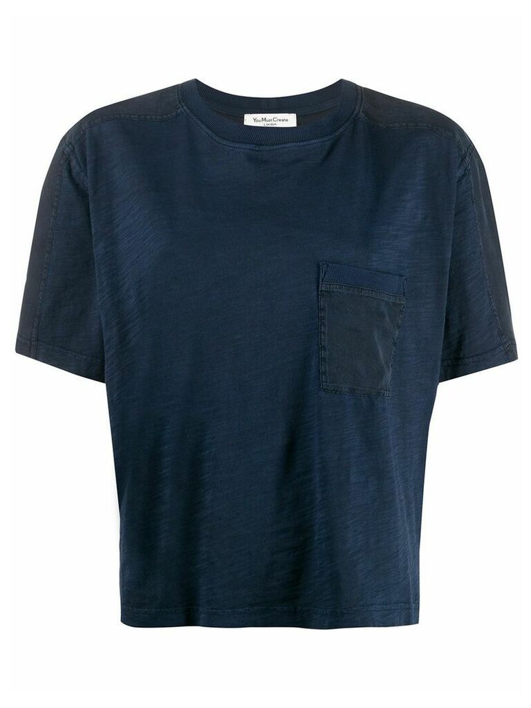 YMC short sleeved cotton T-shirt - Blue