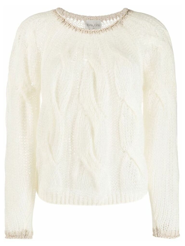 Forte Forte cable knit sweater - NEUTRALS