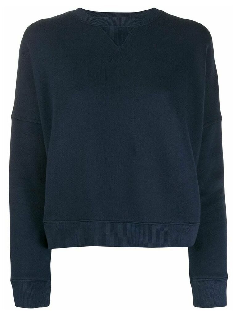 YMC stitched detail sweater - Blue